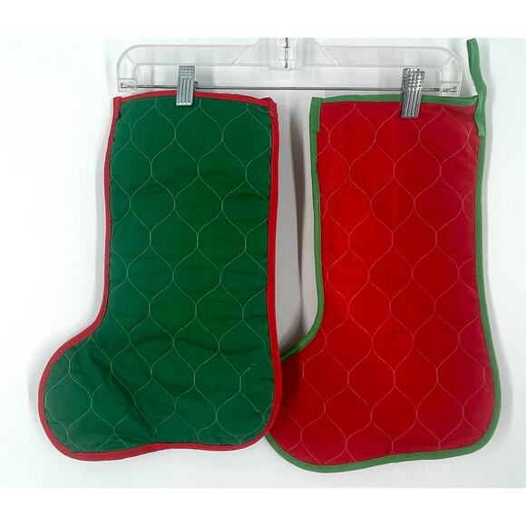 2 Vintage Christmas Stockings - Elf Stocking and Snowman Stocking - Picture 4 of 5
